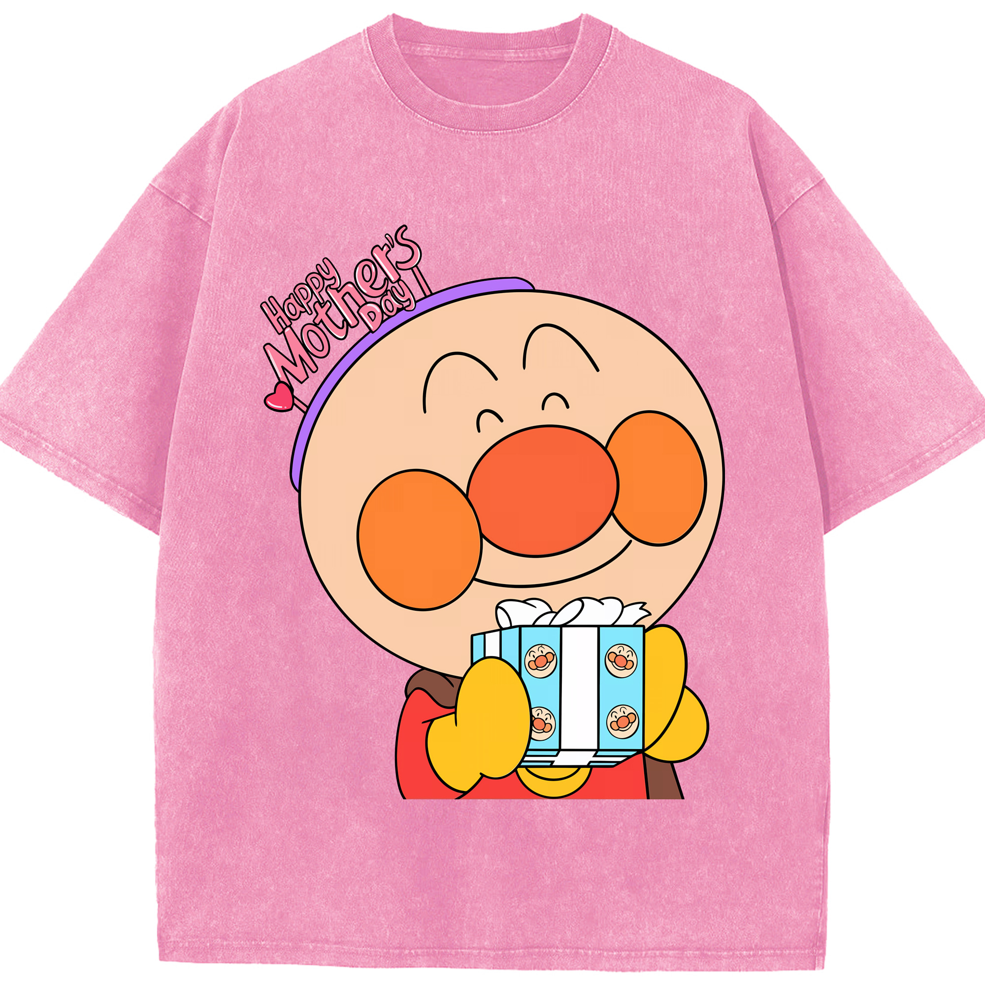 （画像用） アンパンマン Anpanman 綿100% ヴィンテージ風 半袖Tシャツ（フロントプリント）